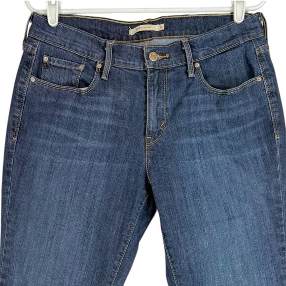 Michael Kors Womens Stretch Zip Pockets Mid Rise Skinny Blue Denim Jeans Size 8 - Picture 3 of 11